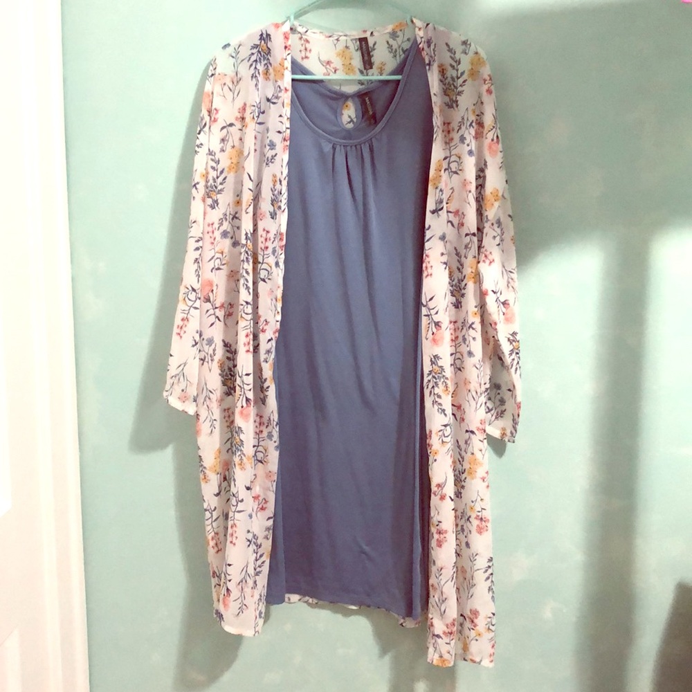 Cute dress with floral cover